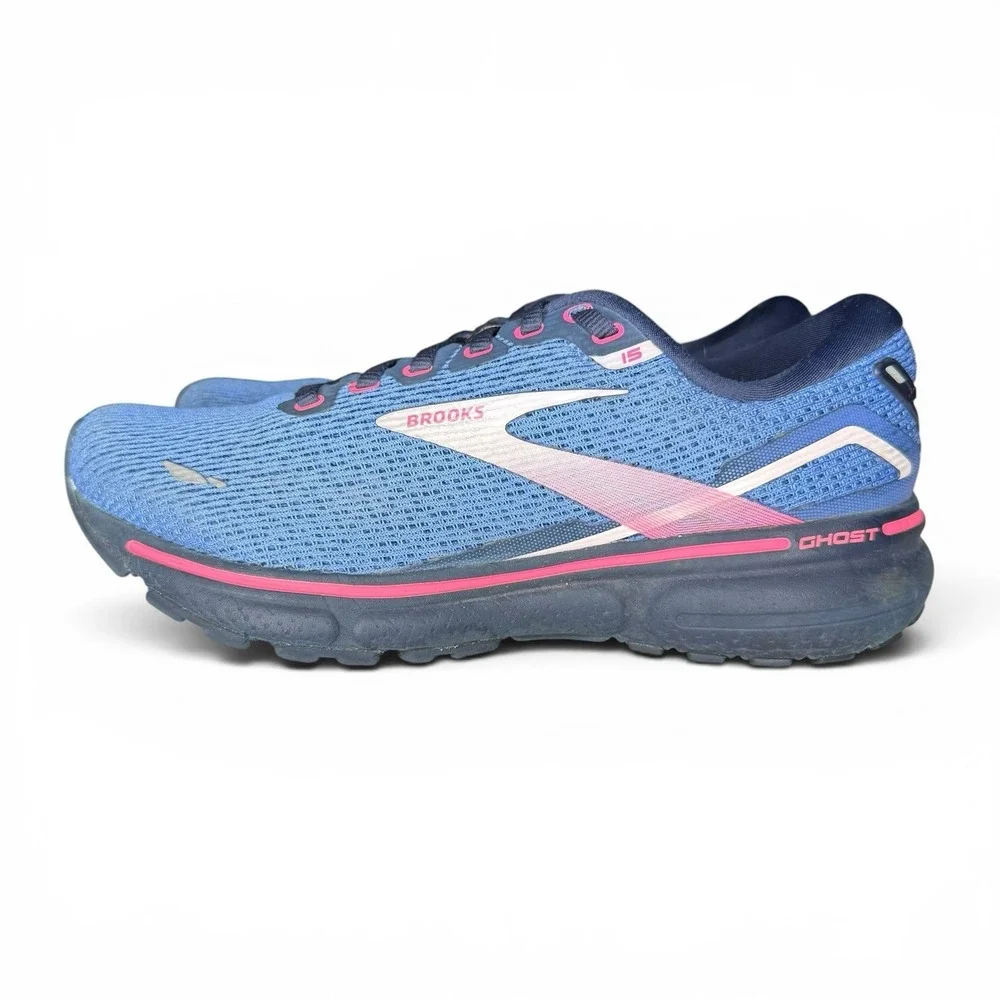 Brooks Ghost 15 Blue/Pink Women Running Sneakers 1203801B469 - SZ‎ 7.5
